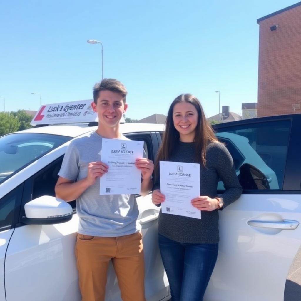 Students receiving their licence